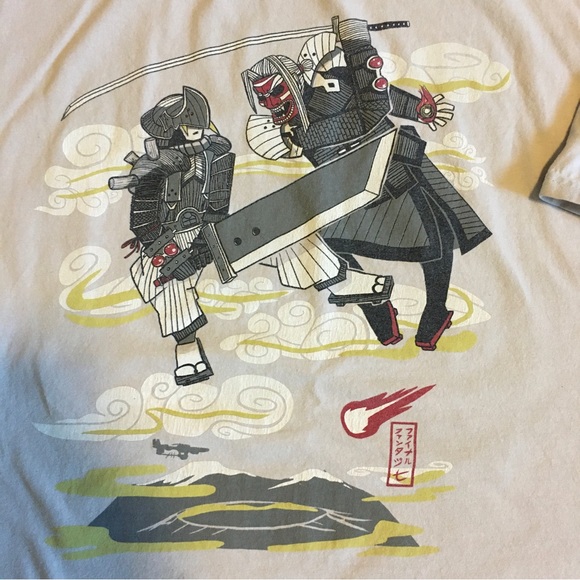 Sephiroth vs Cloud Ukiyo-e style~Tee Fury~Final Fantasy T-Shirt~2XL~Battle Scene - Picture 2 of 11